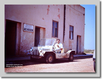 Ian outside our temporary office for the Hadj operation - Benghazi - Libyan Hadj 1968